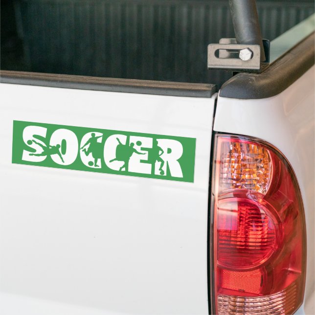 Soccer Car  Bumper Sticker (On Truck)