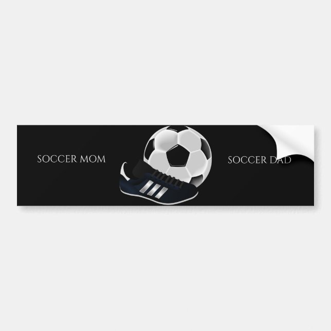 SOCCER Car bumper sticker personalized. (Front)