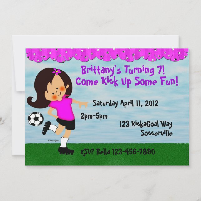 Soccer Celebration Invitation (Front)