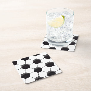 Soccer Cell Square Paper Coaster
