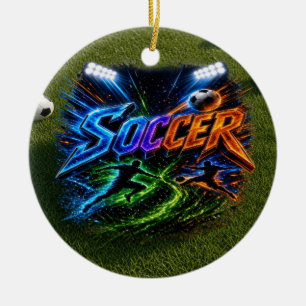 Soccer Ceramic Ornament