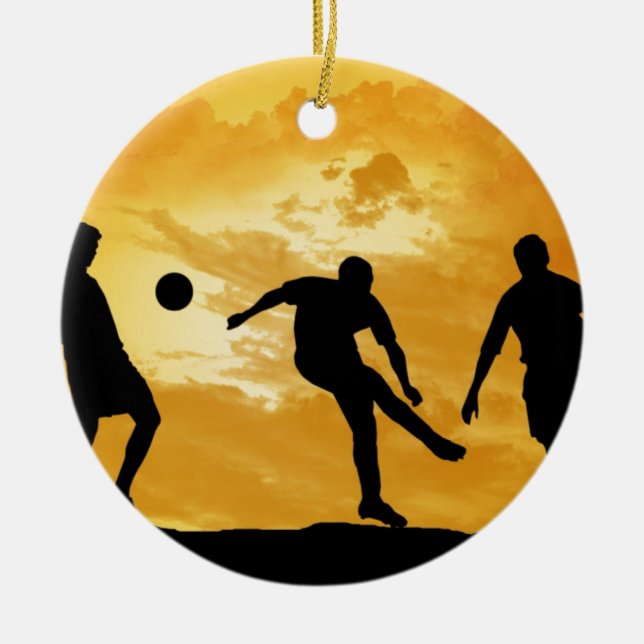 Soccer Ceramic Tree Decoration (Front)