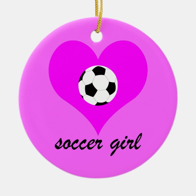 soccer ceramic tree decoration (Front)