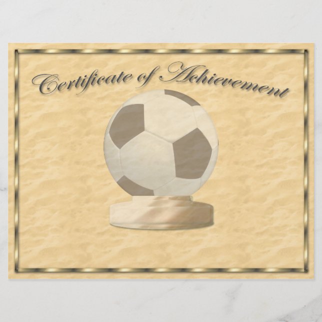 Soccer Certificate of Achievement Flyer (Front)