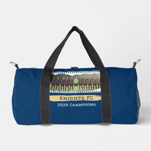 Soccer Champions Team Photo Logo Player Name  Duffle Bag