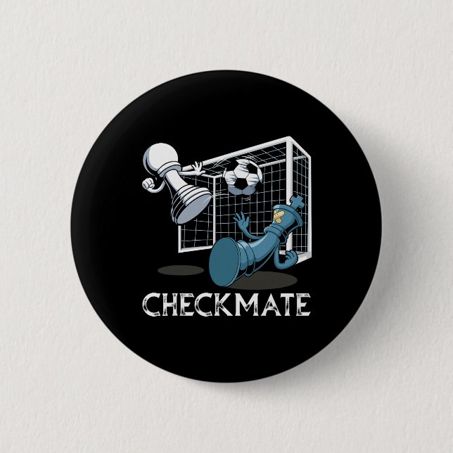 Soccer Checkmate Chess  6 Cm Round Badge (Front)
