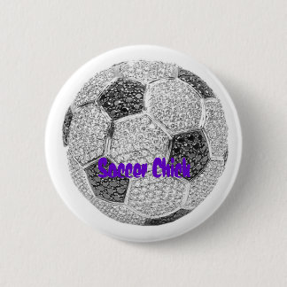 Soccer Chick 6 Cm Round Badge