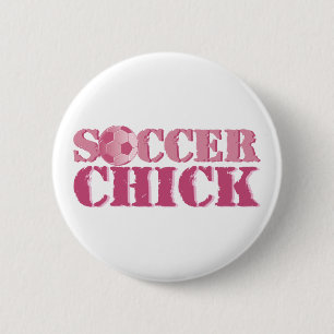 Soccer Chick 6 Cm Round Badge
