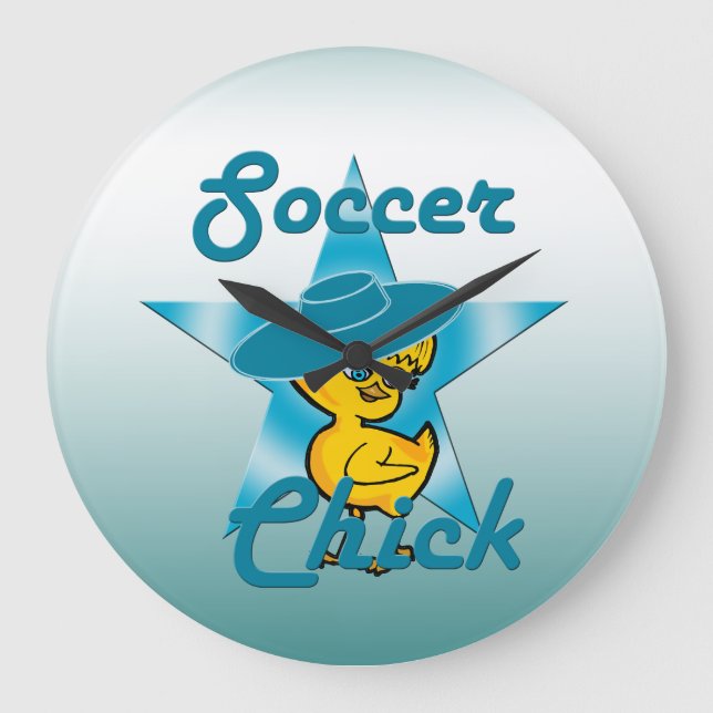 Soccer Chick #7 Large Clock (Front)