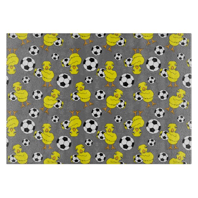 Soccer Chick Pattern Cutting Board (Front)
