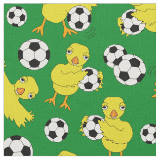 Soccer Chick Pattern Fabric