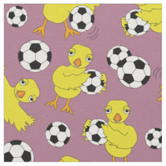 Soccer Chick Pattern Fabric