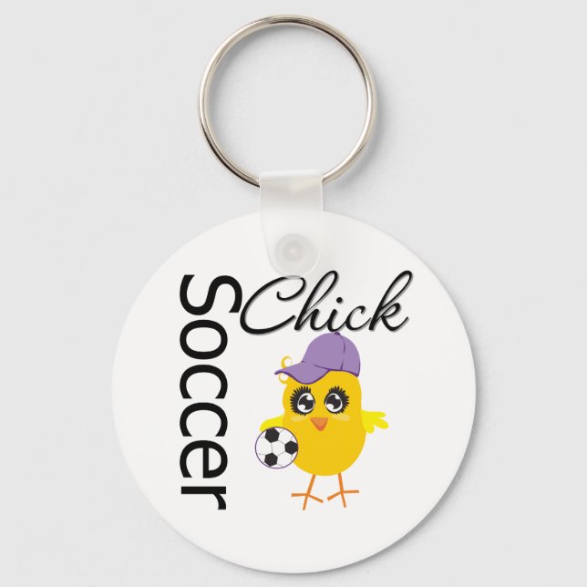 Soccer Chick v2 Key Ring (Front)
