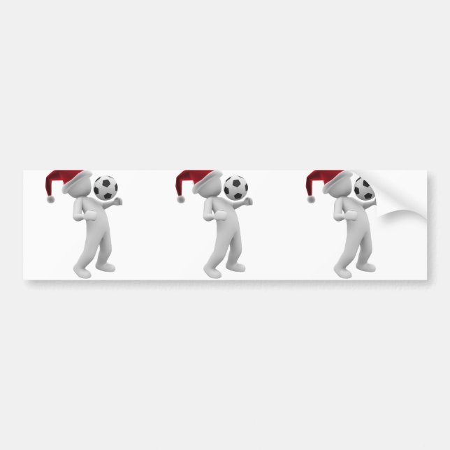 soccer christmas bumper sticker (Front)