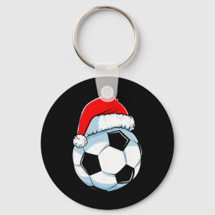 Soccer Christmas Funny Santa Hat Byll Sports Men K Key Ring