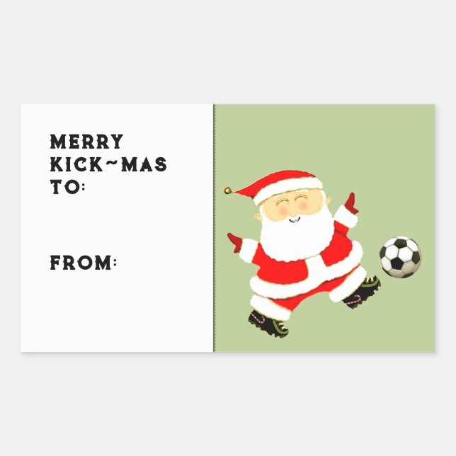 Soccer Christmas Gift Tag (Front)
