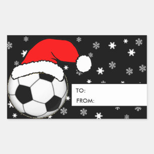 Soccer Christmas Gift Tag Stickers