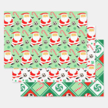 Soccer Christmas Gift Wrapping Paper