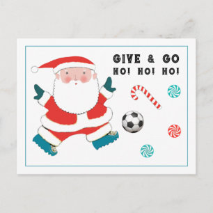 Soccer Christmas Holiday Postcard