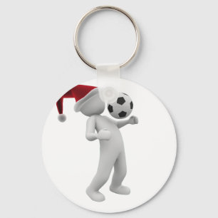 soccer christmas key ring