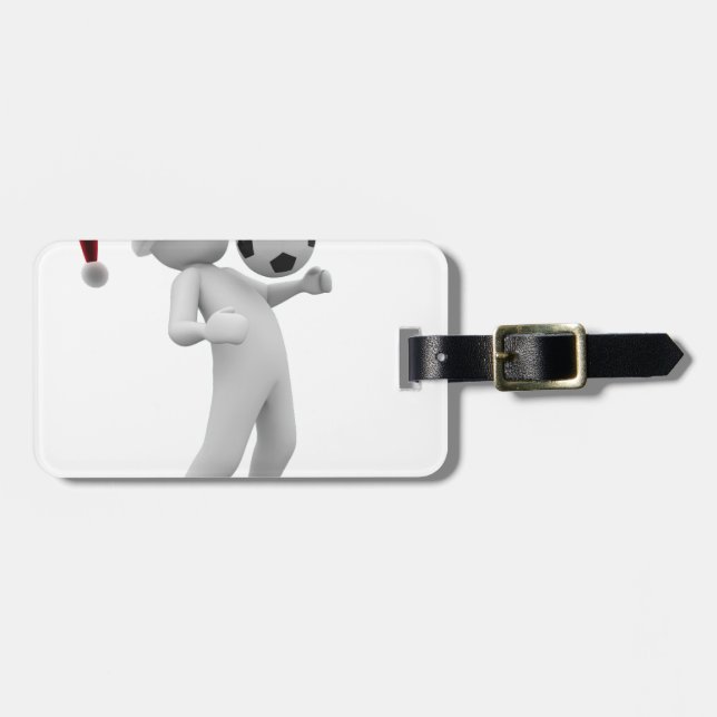 soccer christmas luggage tag (Front Horizontal)