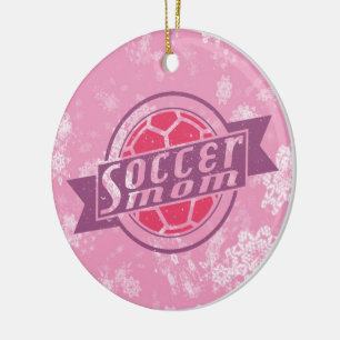 Soccer Christmas Ornament, Soccer Mum Ceramic Ornament