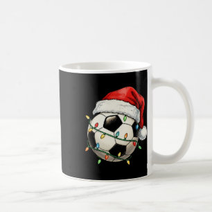 Soccer Christmas Player Santa Hat Xmas Sport Men K Coffee Mug
