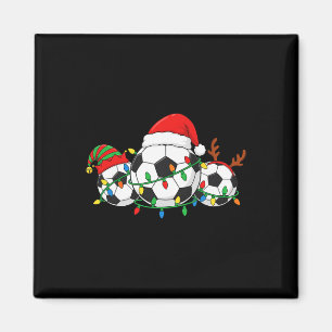 Soccer Christmas Player Santa Hat Xmas Sport Men K Magnet