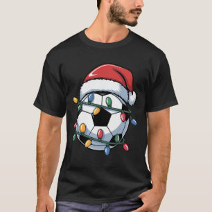 Soccer Christmas Santa Hat Soccer Byll Sport Men W T-Shirt