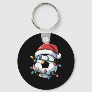 Soccer Christmas Santa Hat Soccer Ll Sport Men Wom Key Ring