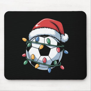 Soccer Christmas Santa Hat Soccer Ll Sport Men Wom Mouse Pad