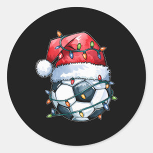 Soccer Christmas Shirt Funny Holiday Soccer Xmas S Classic Round Sticker