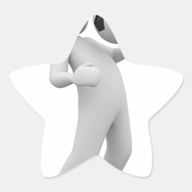 soccer christmas star sticker (Front)