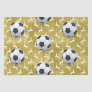 Soccer Christmas themed for Player with ball Tissue Paper