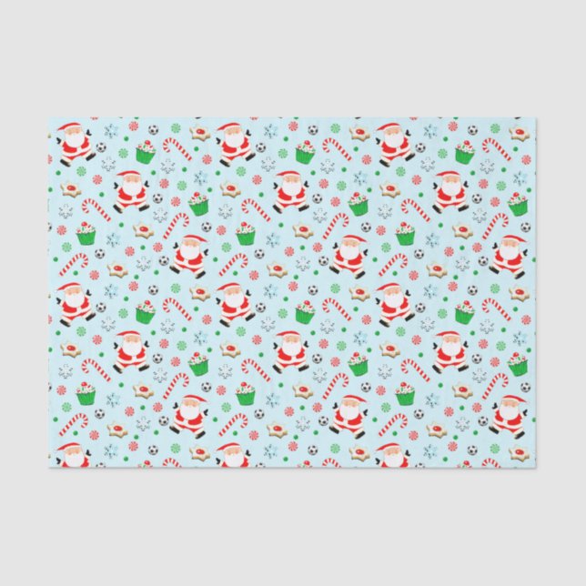 Soccer Christmas Tissue Paper (Front)