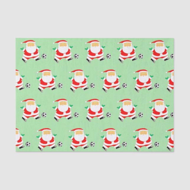 Soccer Christmas Tissue Paper (Front)