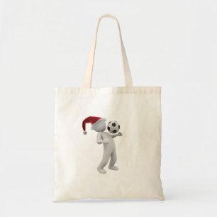 soccer christmas tote bag