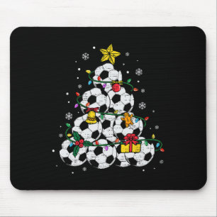 Soccer Christmas Tree Hat Santa Xmas Sport Mens Bo Mouse Pad