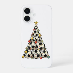 Soccer Christmas Tree iPhone 16 Case