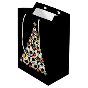 Soccer Christmas Tree Medium Gift Bag