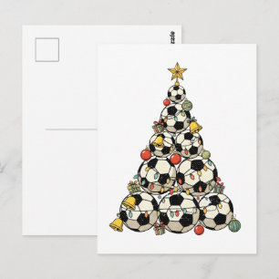 Soccer Christmas Tree Postcard