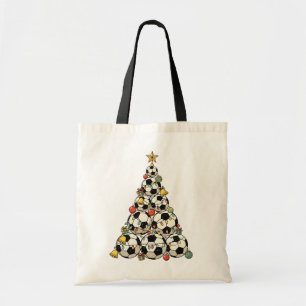 Soccer Christmas Tree Tote Bag