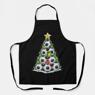 Soccer Christmas Tree Xmas Player Boys Apron