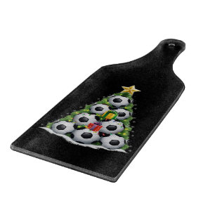 Soccer Christmas Tree Xmas Player Boys Cutting Board