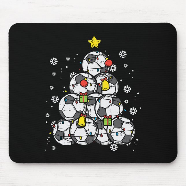 Soccer Christmas Tree Xmas Player Boys Girls Men W Mouse Pad (Front)