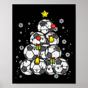 Soccer Christmas Tree Xmas Player Boys Girls Men W Poster