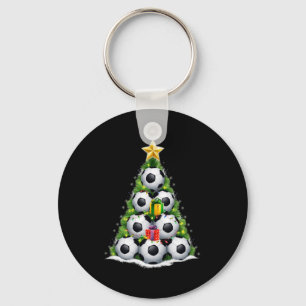 Soccer Christmas Tree Xmas Player Boys T Shirt  Key Ring