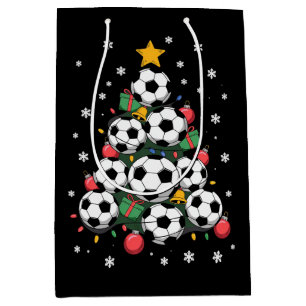 Soccer Christmas Tree Xmas Player Sports Lover Medium Gift Bag