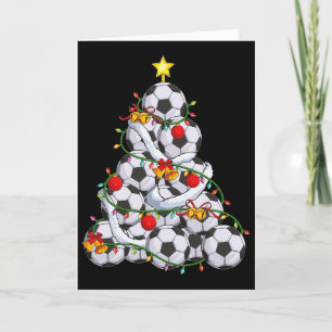 Soccer Christmas Tree Xmas Pyjamas Coach Player Me Card