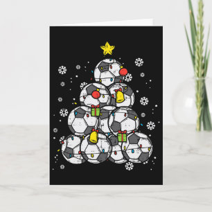 Soccer Christmas Tree Xmas Pyjamas Pjs Player Boys Card